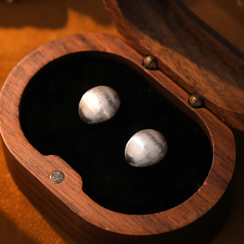 VIANRLA 18K Gold  Earring 925 Sterling Silver Jewelry Oval Shape Rhodium Plated