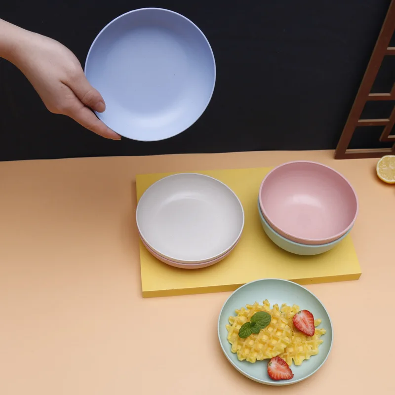 Factory Bone Dish Plastic Round Pp Household Small Fruit Dinner Plate And Rack