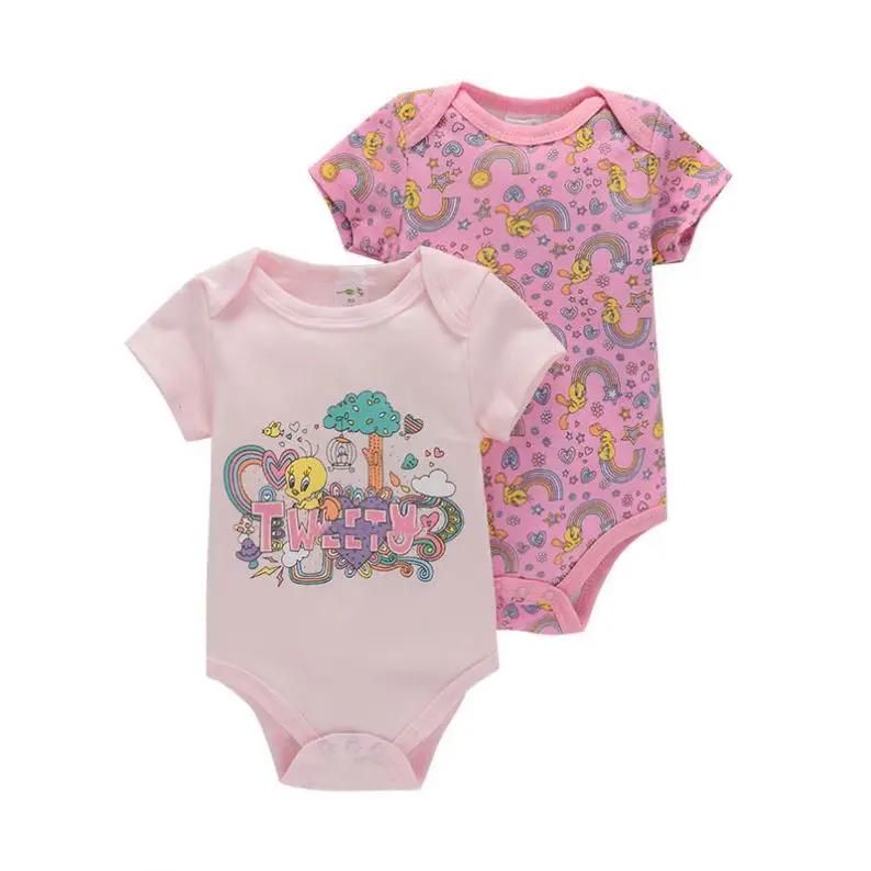 New Arrival Short Sleeve Unisex Snap Button Closed Two Pieces Package Hero Pattern Printed Romper Baby