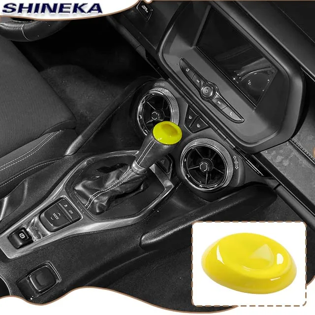 ABS Car Decorative Accessories Gear Headpiece Gear Shift Knob Cover Trim For Chevrolet Camaro 2017+