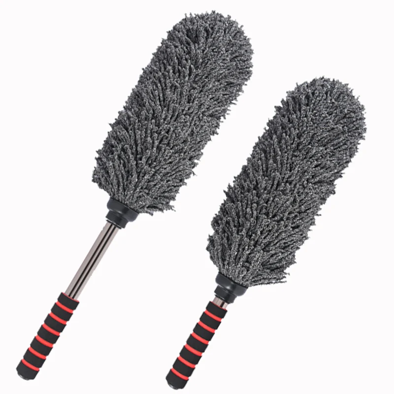 High Quality Telescoping chenille materia ellipse feather car duster