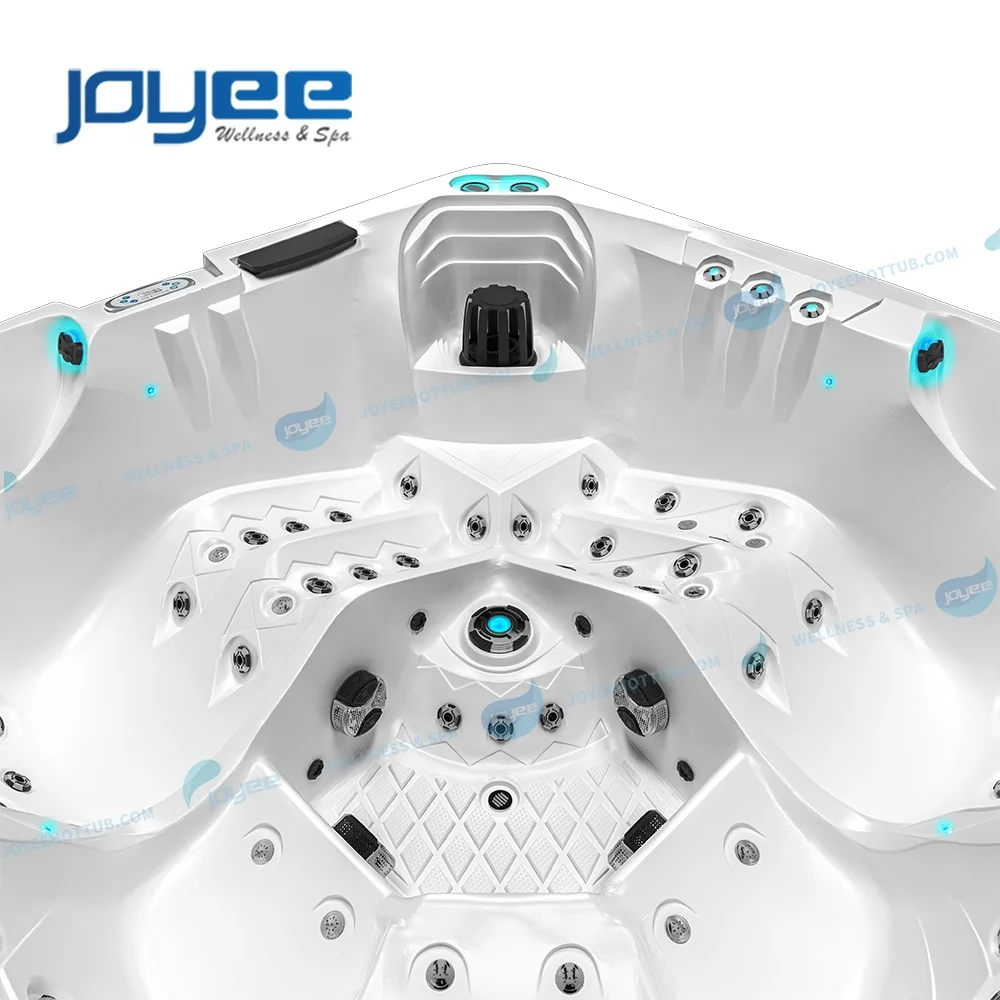 JOYEE Top Sale Outdoor Freestanding 5 Persons Air Bubble Massage Hot Tub Spa With BalBoa System And Ozone