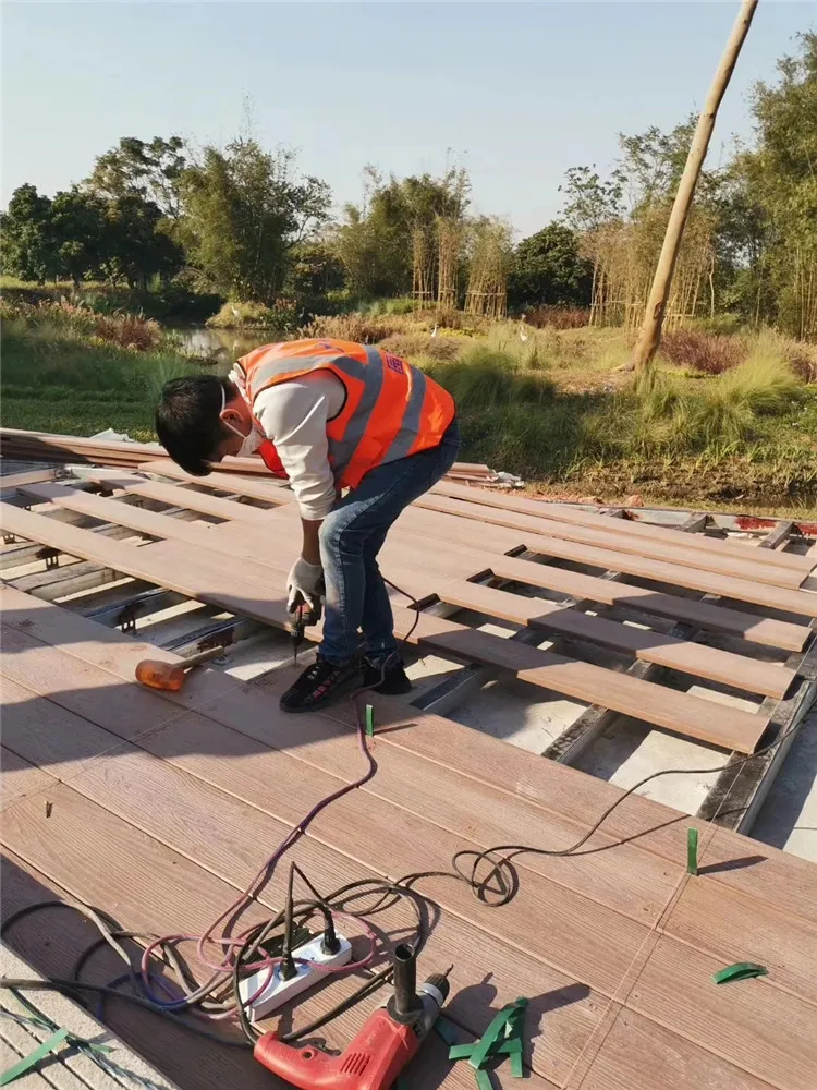 Fiber Cement Board Decking for garden and villa outside road