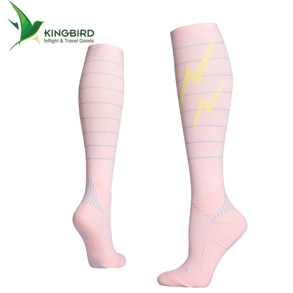 2023  Adult Unisex Long Compression Sports Striped Hockey Socks