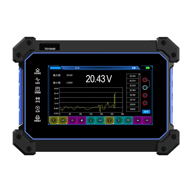 Digital Flat Panel Oscilloscope Dual-Channel 110m Bandwidth 1gs Sampling Rate Small Handheld Flat Panel Oscilloscope