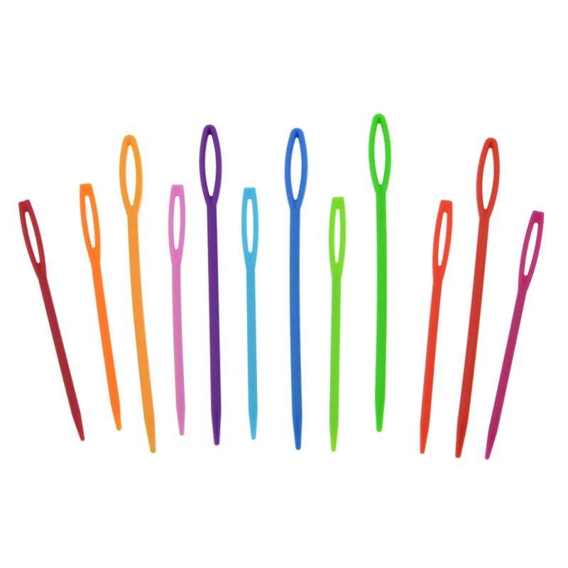 7mm 9mm ABS Plastic Hand Sewing Needle Plastic Sweater Needle Knitting Tool Plastic Needle Wholesale