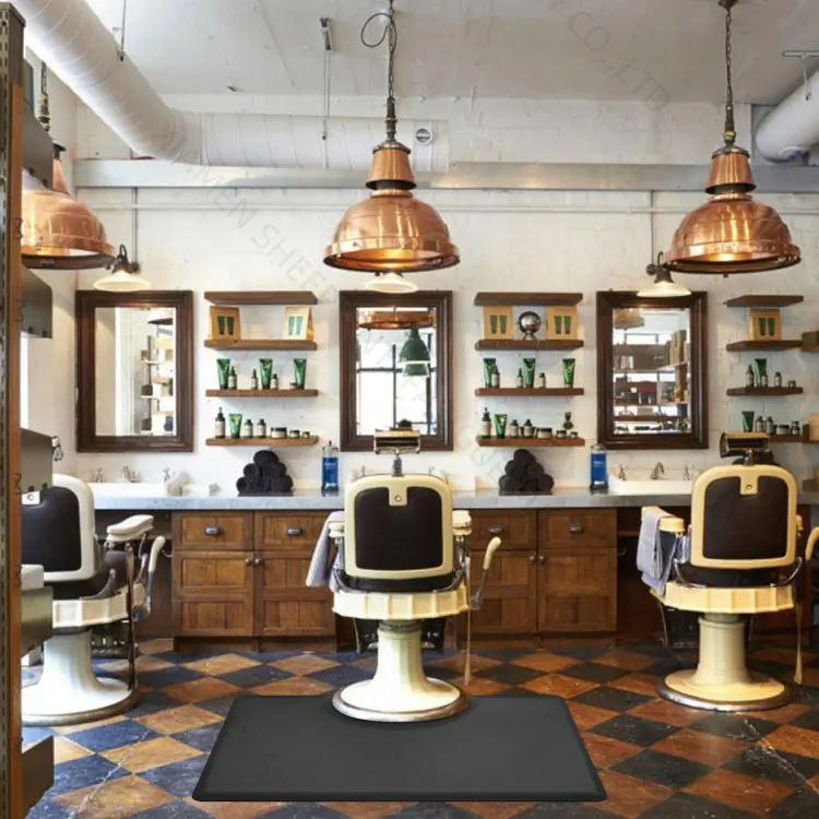 Sheepmats Professional Custom Thick Red Blade Antislip Foam Barber Standing Work Cushion Mat With Logo Low Moq