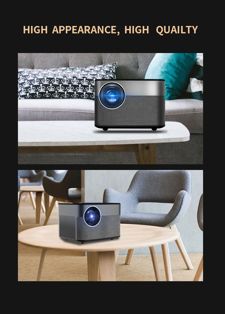 Проектор javoda с Wi-Fi, Новейшее обновление, 1920x1080P пикселей, 1 г + 8 Гб, поддержка домашнего кинотеатра 1080P, портативный проектор
