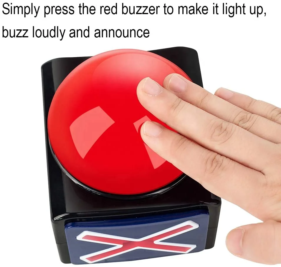 Factory Delivery Game Buzzer Answer Buzzers for Game Show with Light Alarm Sound Game Show Button Box Party Contest Prop Toy