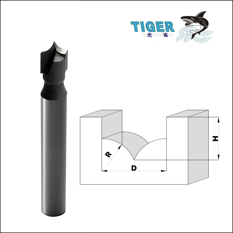 Tiger Shark Milling Cutter for Woodworking 1/2*1-3/4 End Mill Router Bit Carbide Woodworking Tool