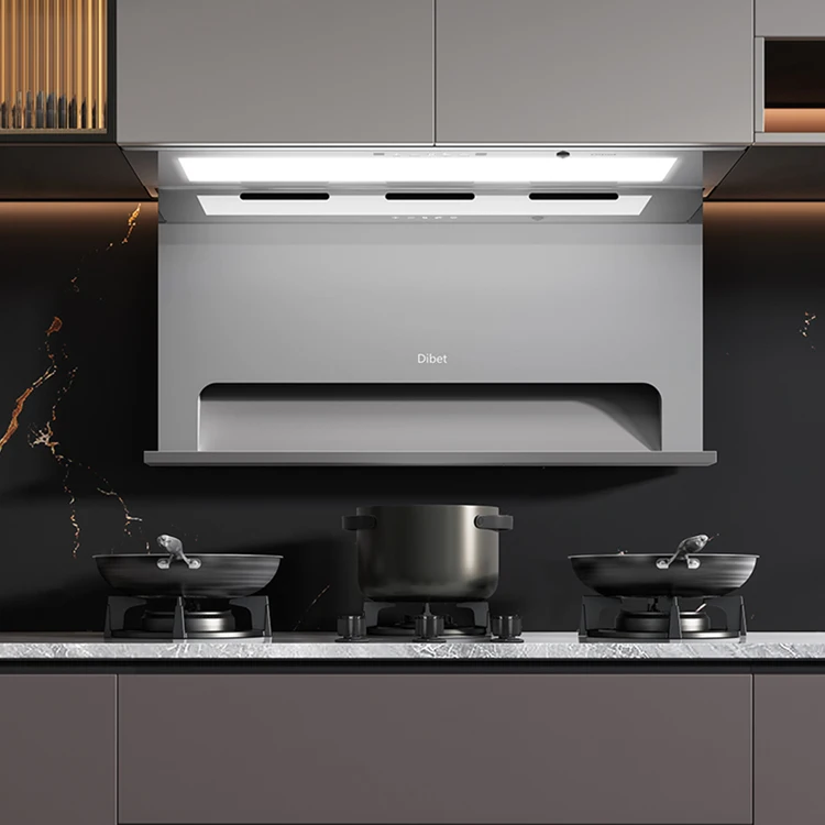 Low Noise Kitchen Cooking Full Hidden Lifting Side Range Hood Household