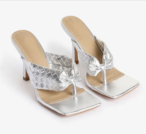 SPL0032 Plus size women shoes black white silver gold sexy thin heel shoes