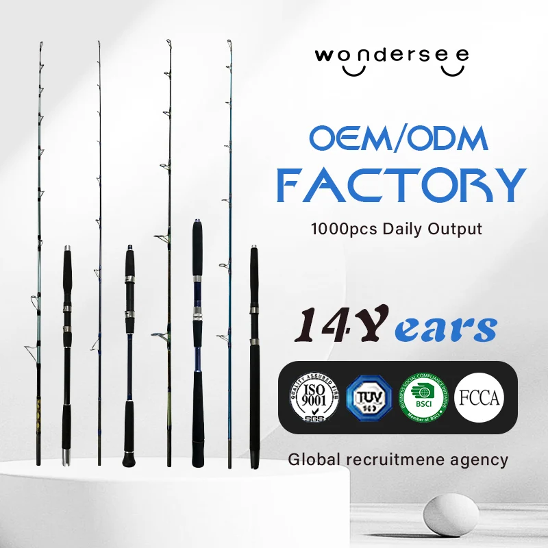 HYD wholesale hot sale 2.1m big game fishing Jig rods for deep solid carbon slow jigging rod for sale
