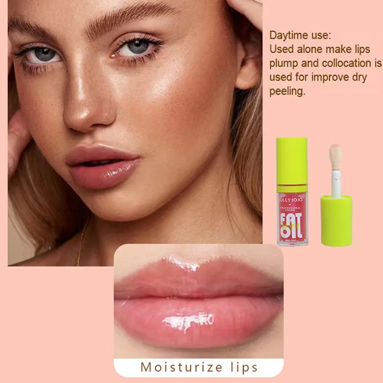 Private label lip oil High Gloss Lipstick moisturizing transparent toot lip gloss glass lip balm