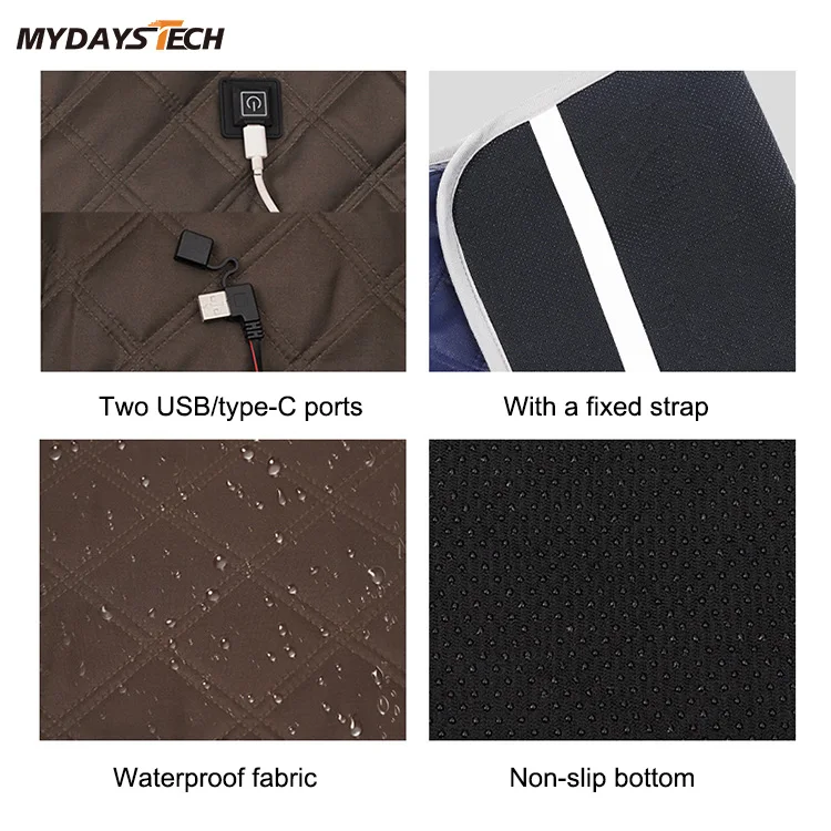 Mydays Tech противоскользящая грелка с 3 режимами нагрева регулируемая графеновая для офиса кемпинга походов на улицу