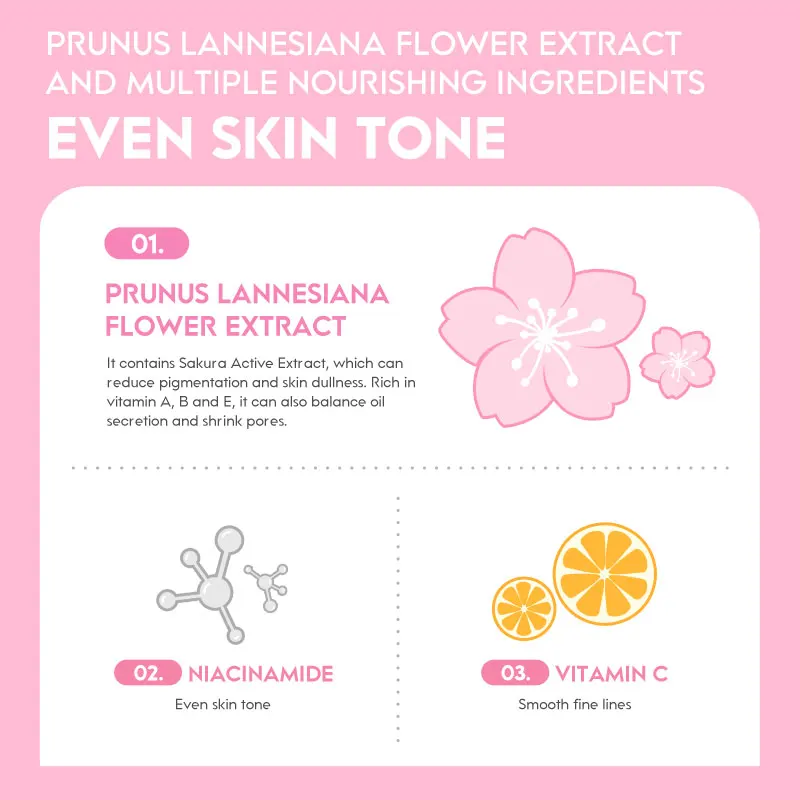 Cherry Blossom Essence Cream 60g Moisturizing Hydrating Sakura Face Cream For Day and Night Use