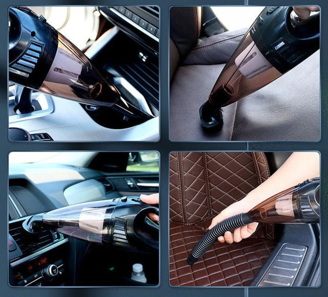 High-Power Portable Handheld Car Vacuum Cleaner Dust Blower 6000pa Suction Super Efficient Plastic Material for Cleaning
