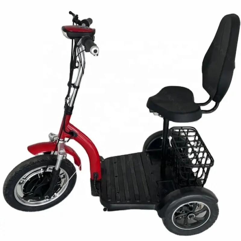 Light weight High performance 16 inch Three wheel Electric Folding tricycle Zappy escooter