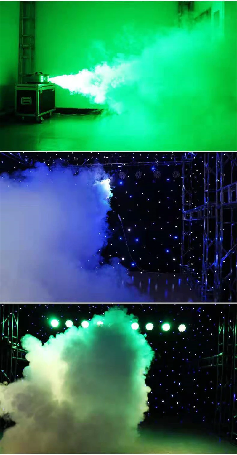 Wholesale Party wedding stage equipment 1500w LED Fog Machine Security Remote Control Dj Smoke Machine for wedding smoke machine
