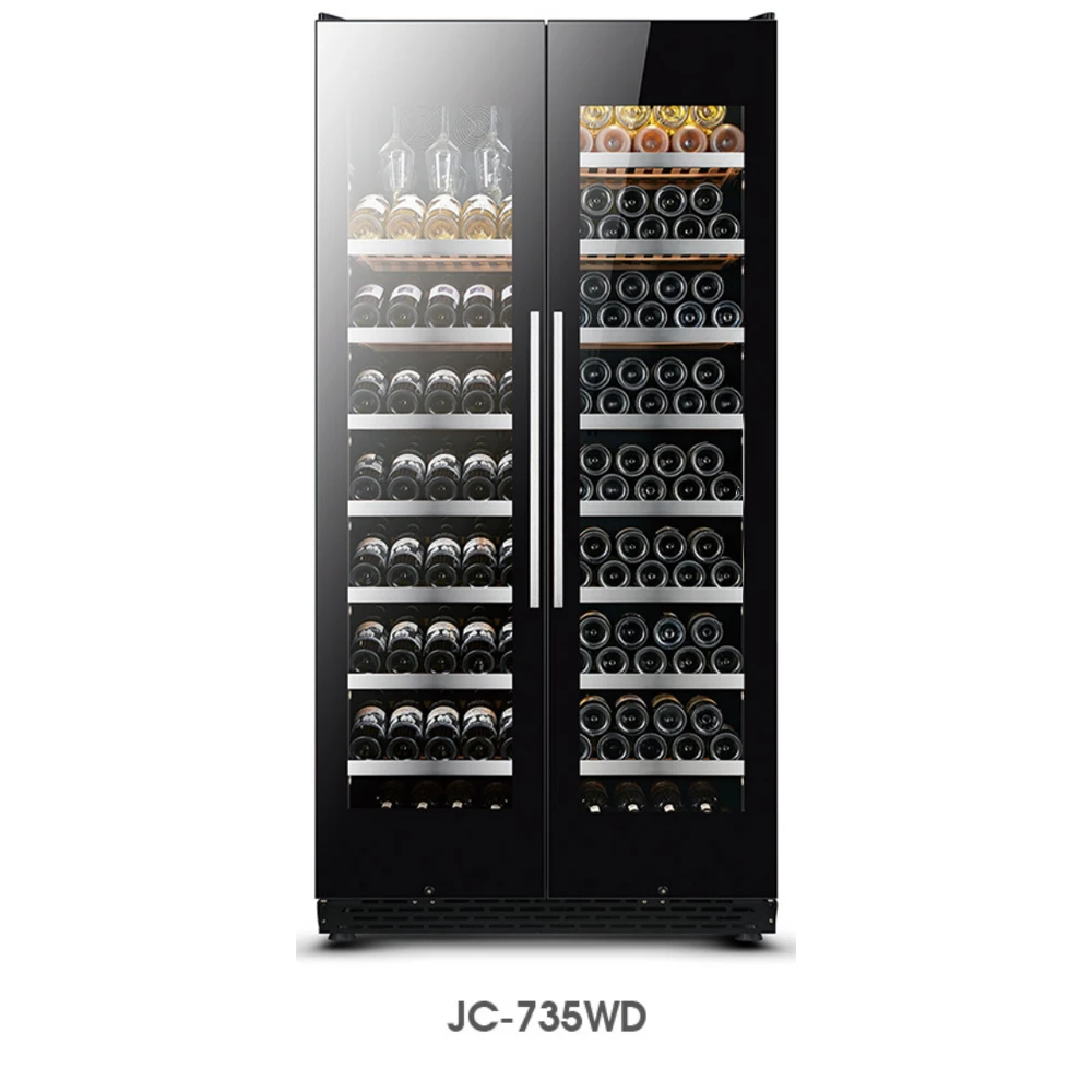 Премиум винный холодильник с двухзональным компрессором контроля температуры охладитель для красного и белого вина