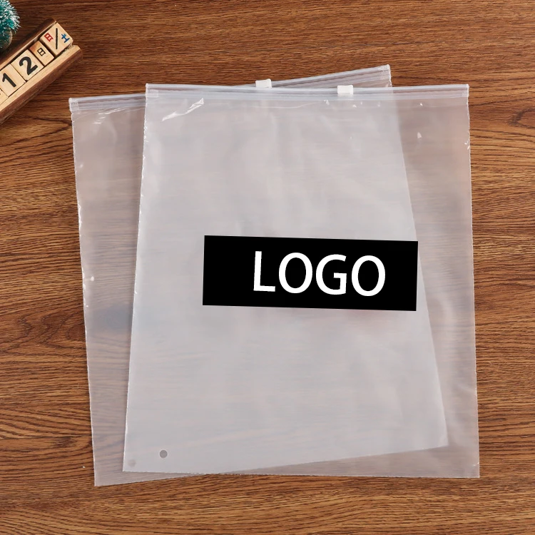 Plastic packing bags ziplock waterproof zip lock zipper plastic bag wholesale clothing packaging plastic bags with custom logo