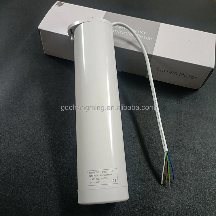 Super Silent N18 Curtain Motor 5 Wire Engineering  2Nm Big Turque  Dry Contact Function Round Shade  Motorized Curtain Motor