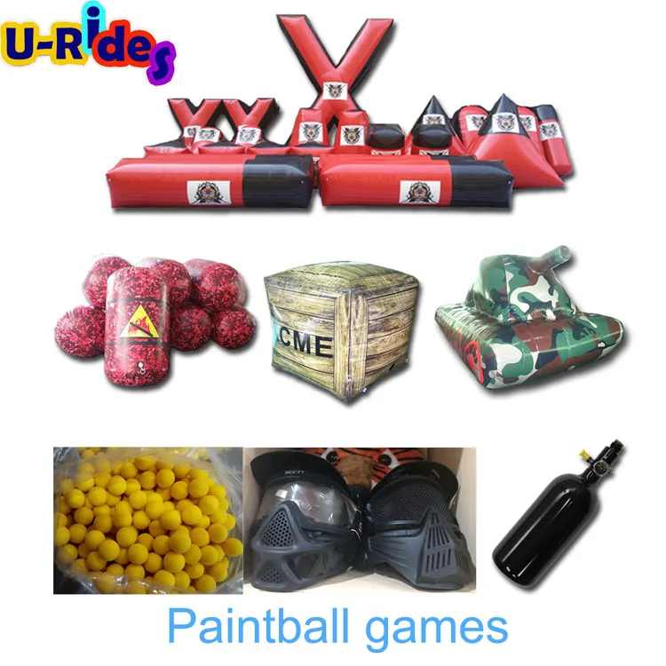 Wholesale Sealed Inflatable Paintball Bunker Set 3/5/7/11 Man Field for Shooting Game Paintball Equipment