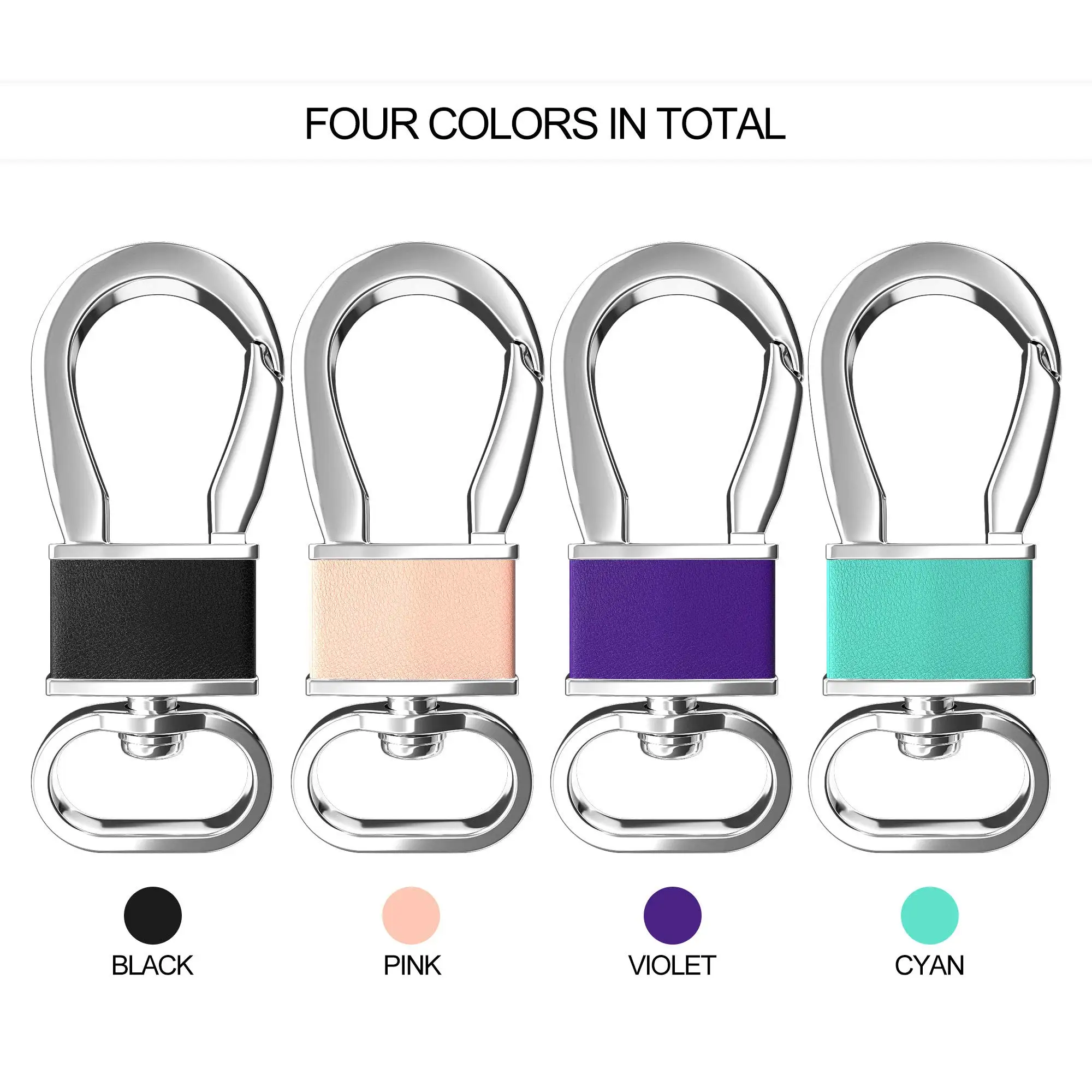 Metal Carabiner Keychains Clip Hook Holder Organizer Keyrings Key Chain for Car Key Finder