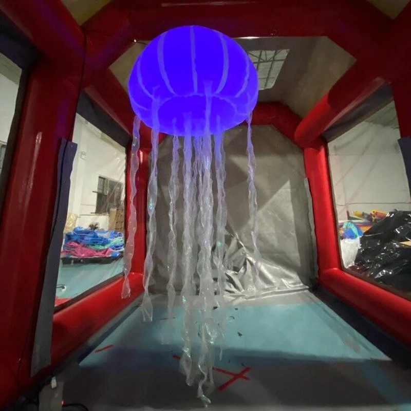 Stage Event Party Decoration Giant Inflatable Hanging Jellyfish LED Lighting Decoration For Sale