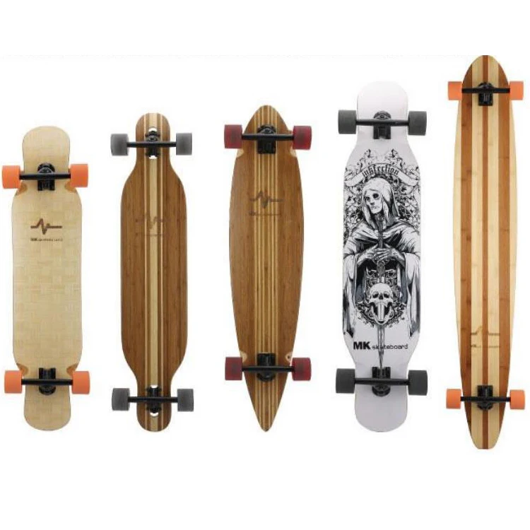 Bamboo Fiber glass Longboard Skateboard Deck Electric Skateboard Deck Drop Down Longboard