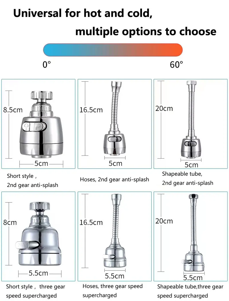 Portable Domestic Drinking Water 360 Swivel Faucet Tap Nozzle Filter Adapter
