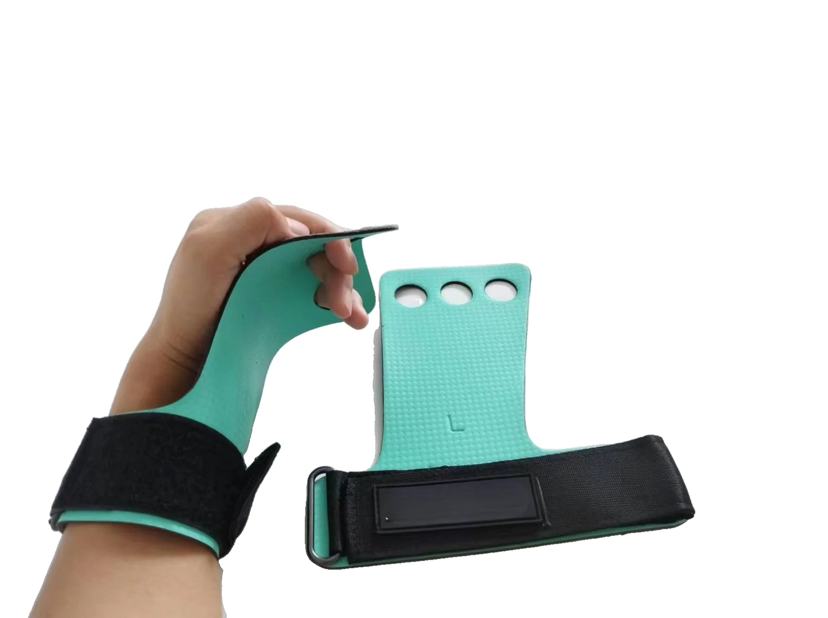 Carbon Fiber Grips Adjustable Weight Lifting Hand Grips Wrist Straps Palm Pads