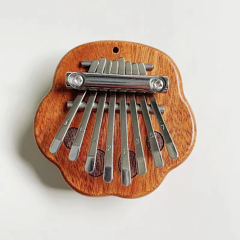 Factory Wholesale Kalimba Instrument Thumb Piano Wooden Acrylic Kalimba Keychain 8 Keys Mini Kalimba Musical Instrument