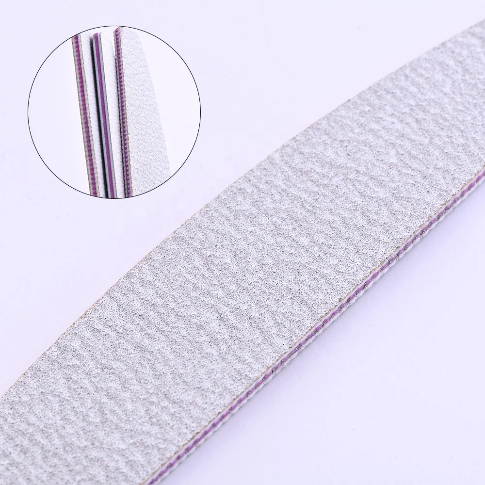 Fuumuui Professional Manicure Art Tools Custom Logo Double-Sided Grey Press on Nail File Set 180 150 80 100 Grit Nail File