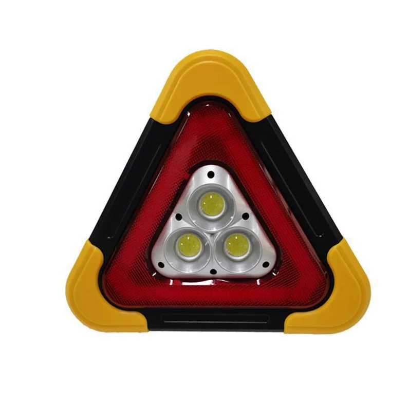LED warning light portable car mini triangular work light COB floodlight camping light
