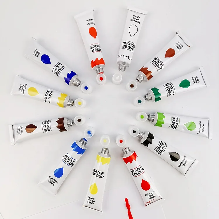 Custom logo liquitex acrylic paint classic set fine art small fabric brush set acrylic paint travel set for children