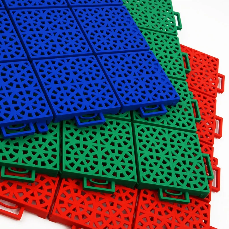 Enlio cheap polypropylene hockey pickle ball court interlocking tiles plastic interlocking court floor