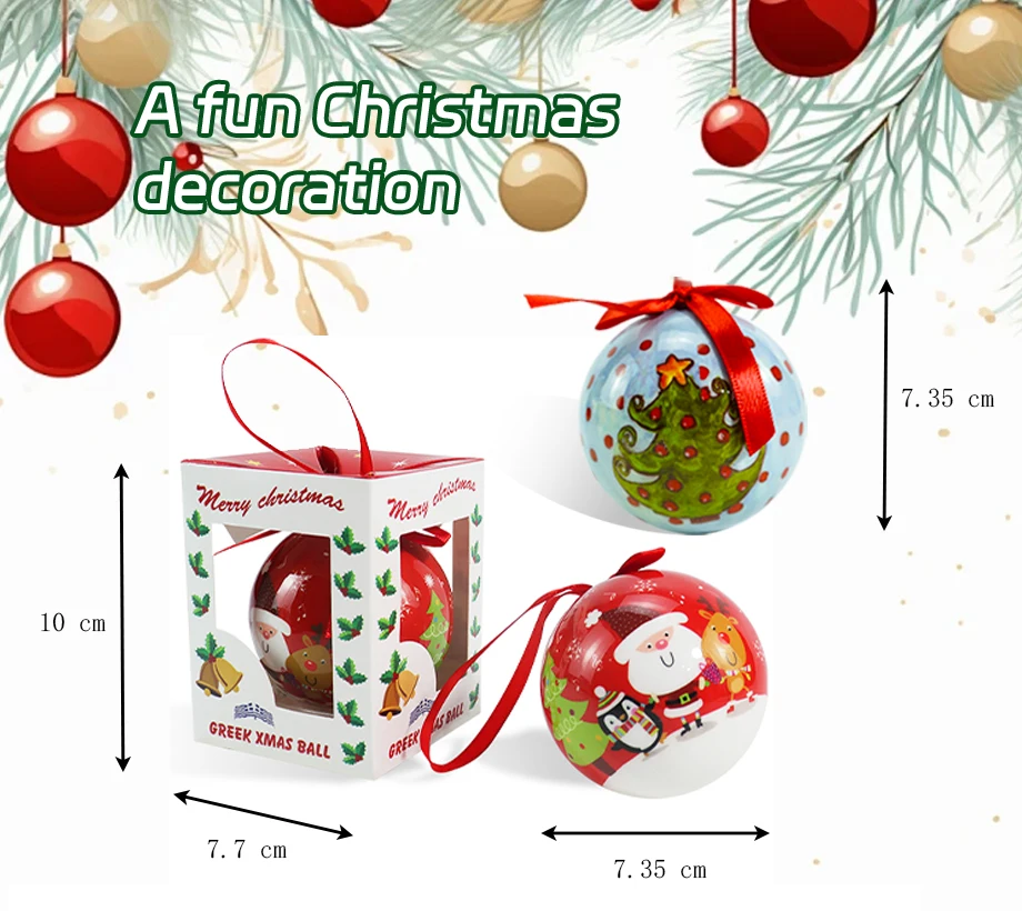 Christmas Themed Design Interesting and Distinctive DIY creativity Gift packing christmas ball Kids toy hanging christmas ball