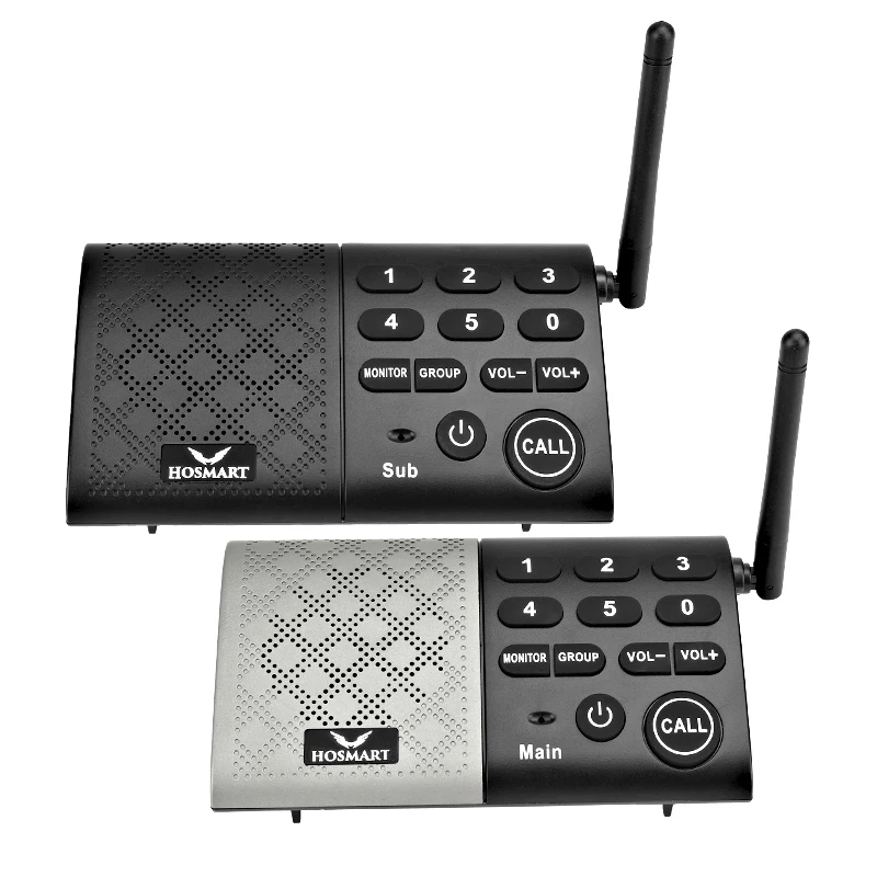 intercom phone system Two-Way 6-Channel Wireless Intercom SystemTransmission distance of 300 meters 1 Main 1 Sub