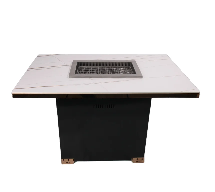 Современный Корейский бездымный гриль для барбекю, обеденный стол для ресторана