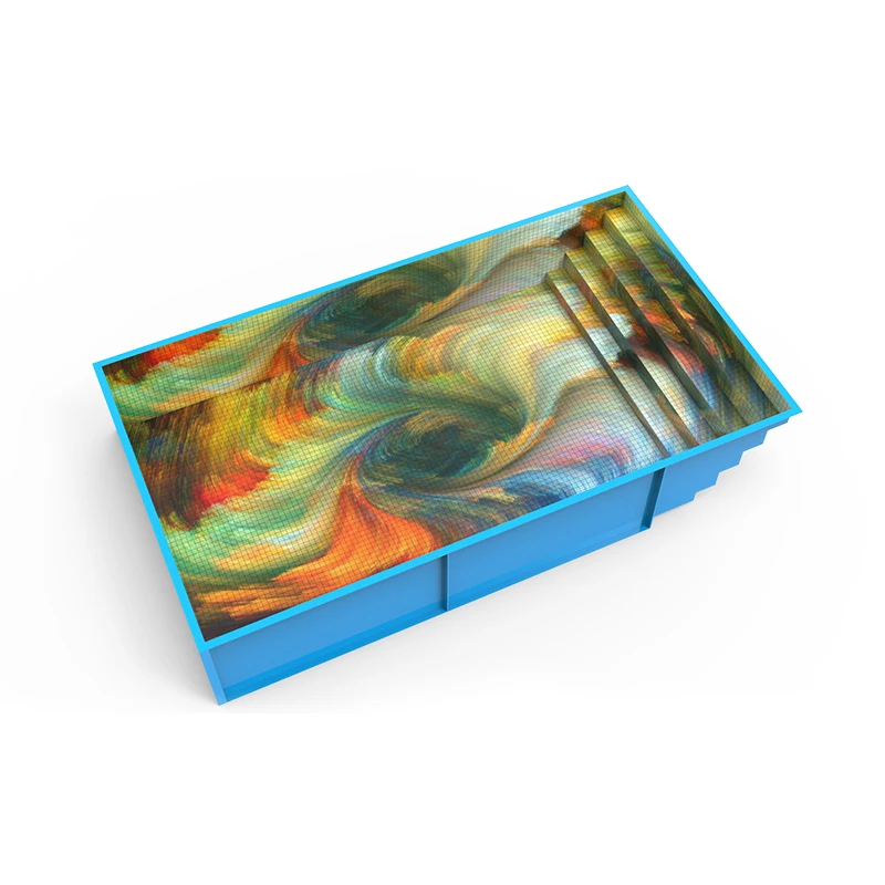 Большой наземный готовый Китайский открытый переносной бассейн из стекловолокна прямоугольный бассейн для взрослых