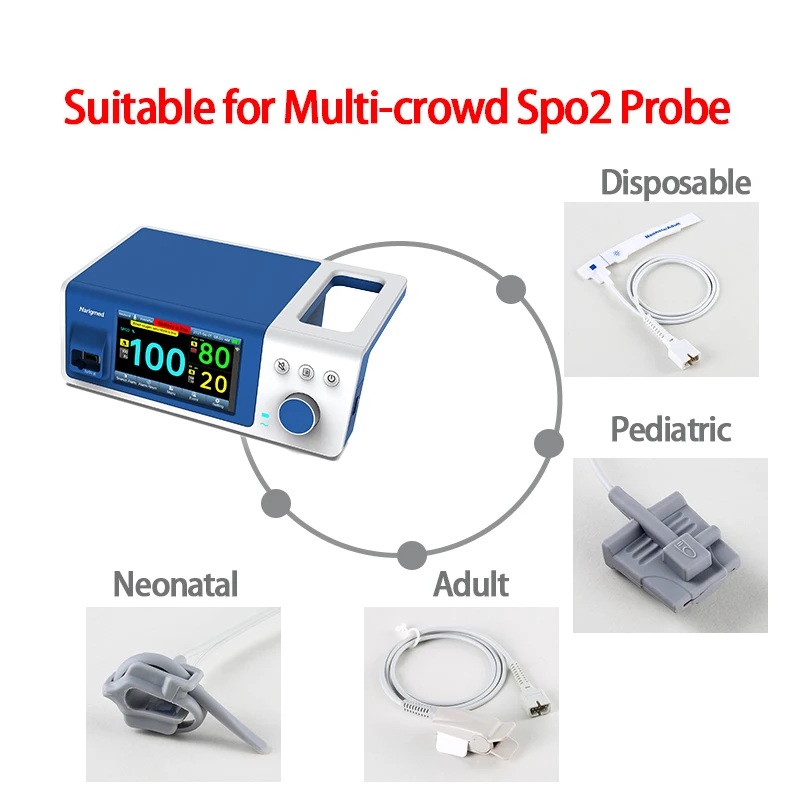 narigmed 2023 New digital bedside Spo2 patient monitor for neonate Handheld Pulse Oximeter