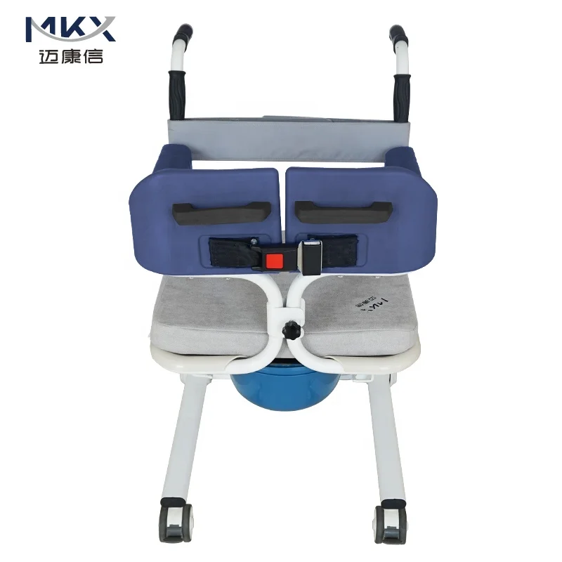 
Multifunctional Lift with Toilet seat Cushion Nursing Chair Bath Patient Elderly Transfer Wheelchair for Home Hospital Care 