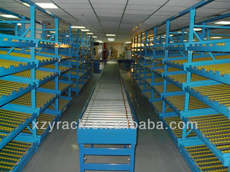 Factory Customized Q235B Steel Plastic  Roller  Flow Rack