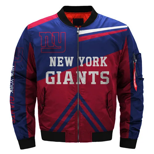 wholesale custom nfl plus size jackets thick quilted jackets autumn winter warm coats women flight bomber jacket