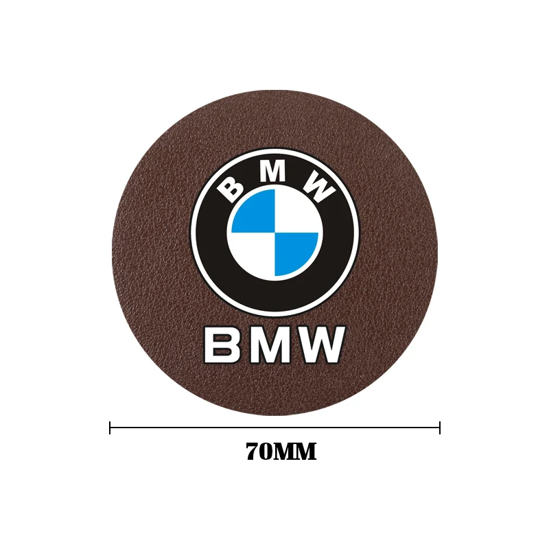  2 шт. кожаные автомобильные накладки на чашки BMW E46 E90 E60 F10 E39 F30 E36 F20 E87 E70 E91 E30 G30