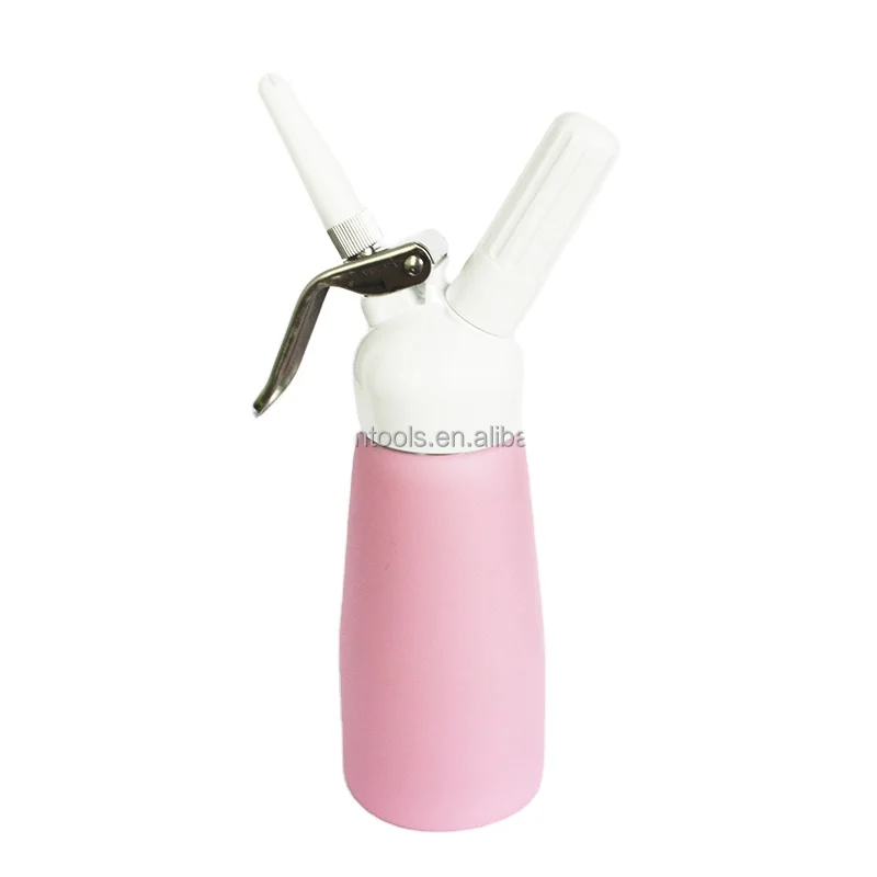 Factory price aluminum whipped cream dispensers with 3 Decorating Nozzles