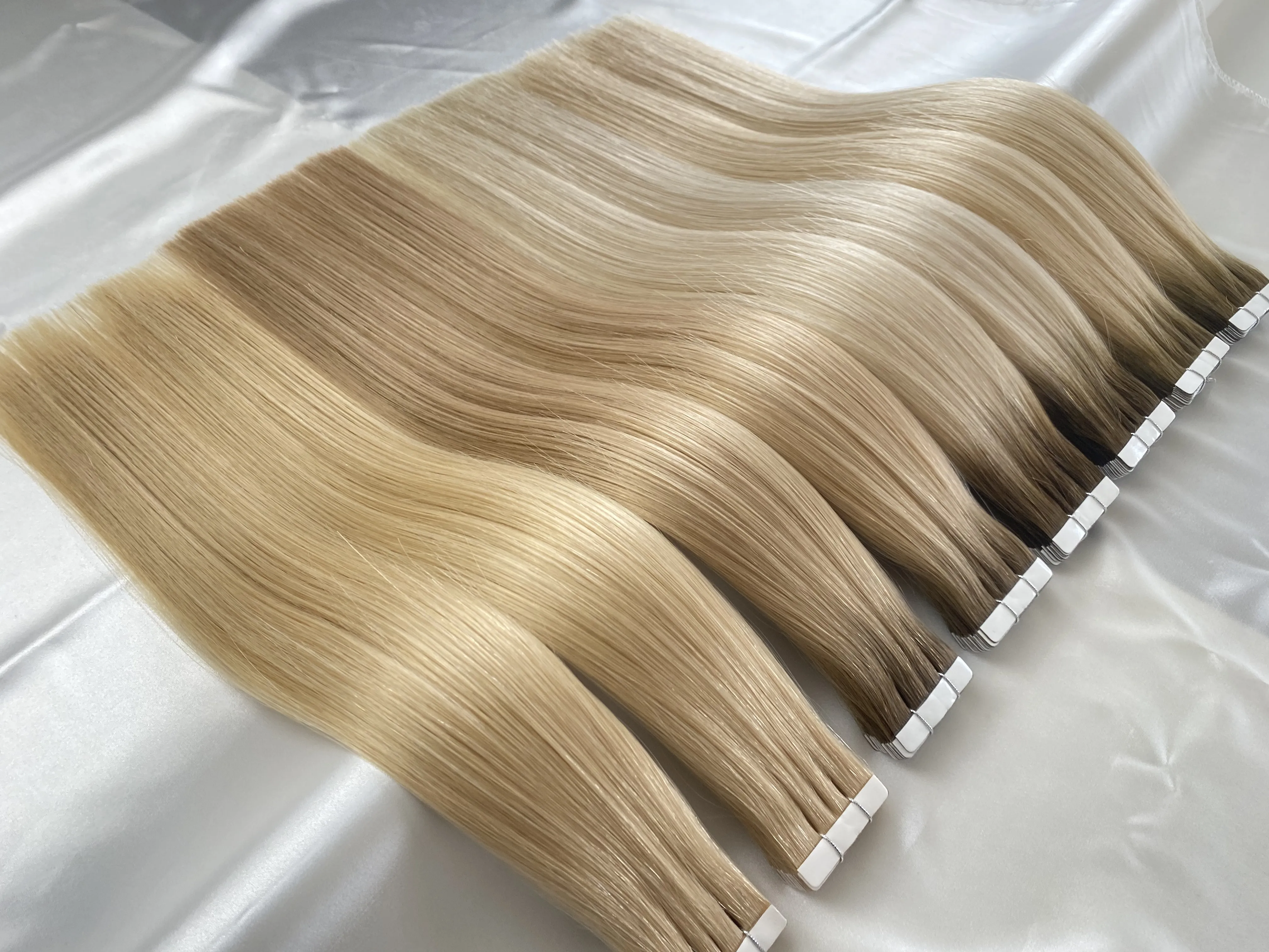 Russian Seamless Injected Tape In Hair Extensions European Remy 100% Human Double Drawn Invisible Tape Hair Extension Turkey