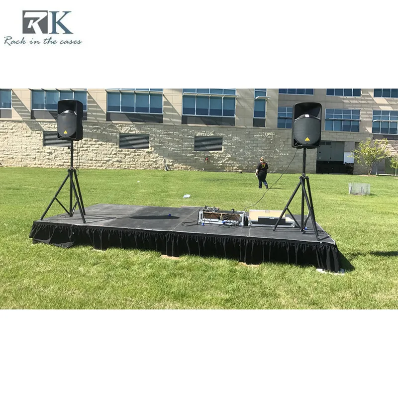 Light weight easily install 4ft*4ft*16 inches/24 inches smart stage for events