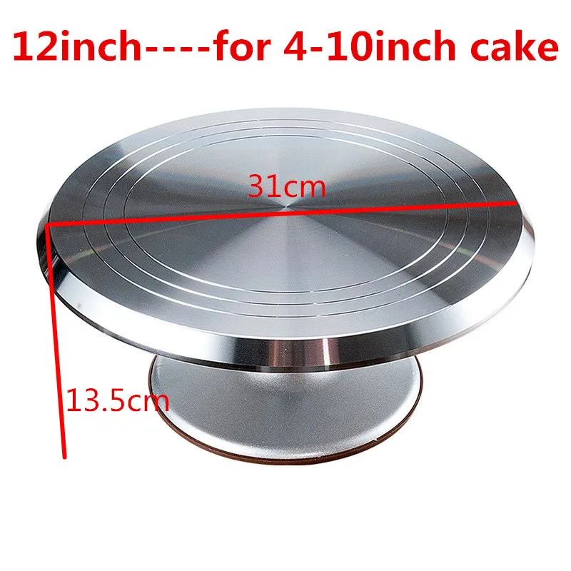12 inch Aluminum Alloy cake stand Baking tool cream cake Decorating table Turntable Rotating table stand base